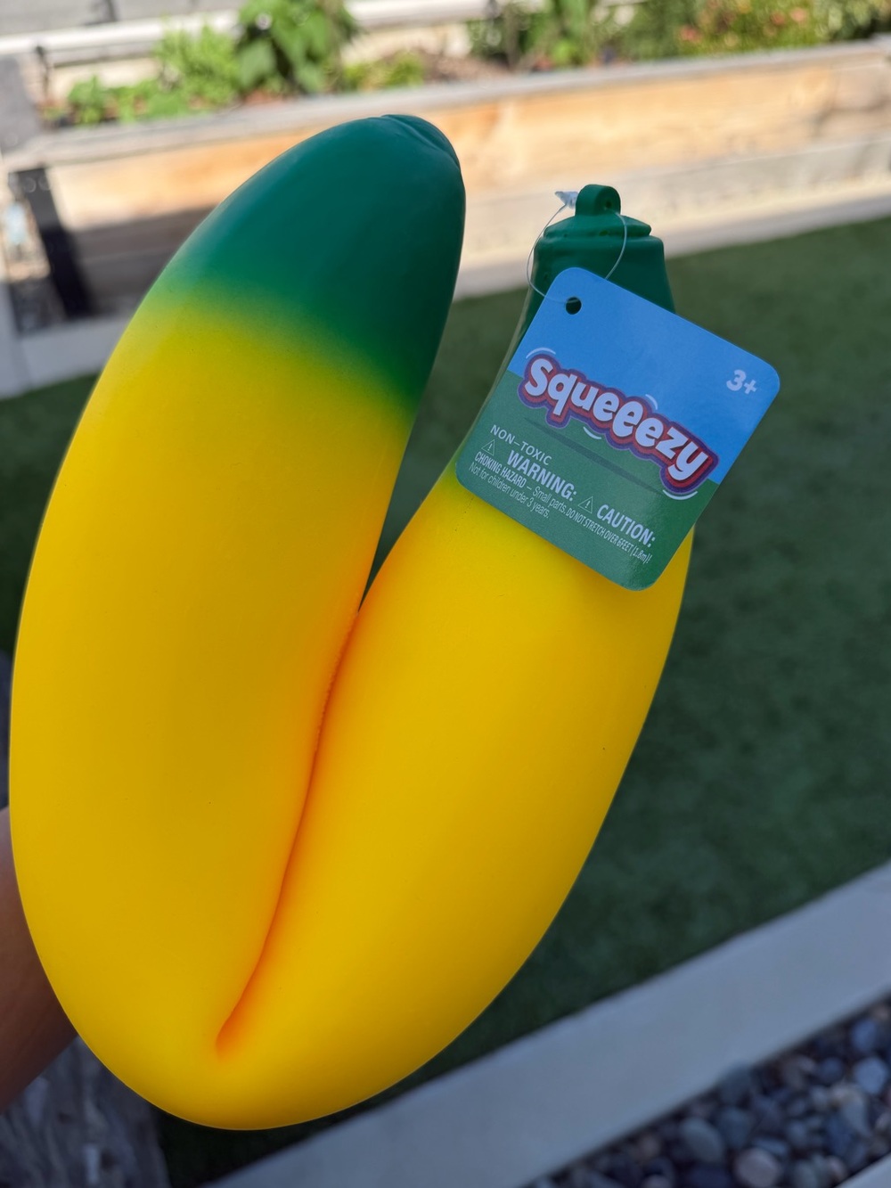 Sunny Days Viral Jumbo Squeezy Banana Squishy Fidget Toy Sensory